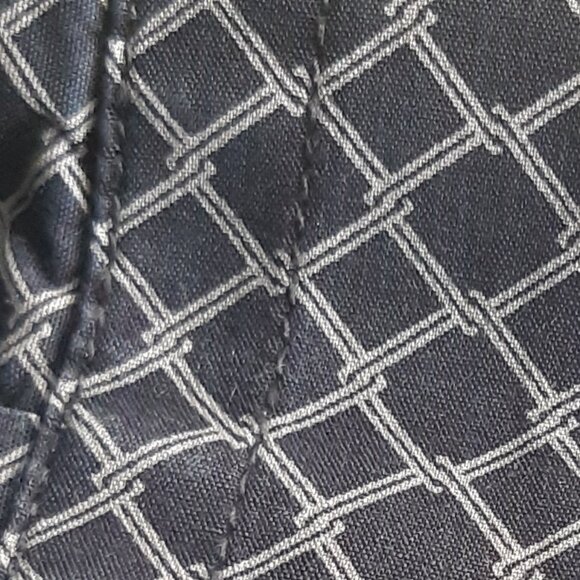 ⚡️BUY 3 for $55⚡️ SZ M Slim Fit Black Print 100% Men's Cotton Shirt - Picture 9 of 15